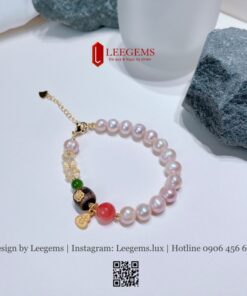 Vòng Tay Ngọc Trai Thiên Nhiên Mix Charm Lu Thống – Sang Trọng & Bình An I Leegems - Ảnh 3