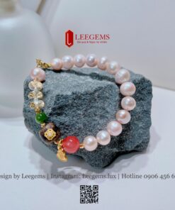 Vòng Tay Ngọc Trai Thiên Nhiên Mix Charm Lu Thống – Sang Trọng & Bình An I Leegems - Ảnh 6
