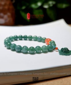 Alternative view of Vòng Lam Ngọc Tuýp A 8li Mix Charm Ngọc – Thanh Lịch & May Mắn Phong Thủy