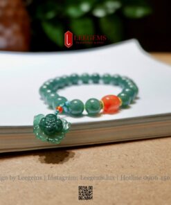 Vòng Lam Ngọc Tuýp A 8li Mix Charm Ngọc – Thanh Lịch & May Mắn Phong Thủy