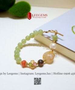 Alternative view of Vòng Ngọc Hòa Điền Mix Charm – Thanh Lịch, May Mắn & Hạnh Phúc