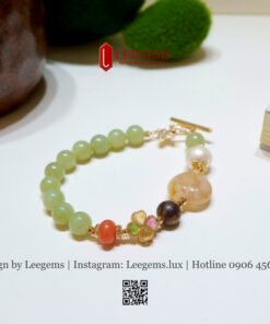 Vòng Ngọc Hòa Điền Mix Charm – Thanh Lịch, May Mắn & Hạnh Phúc - Ảnh 6