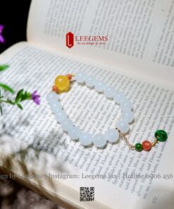 Vòng Tay Bạch Ngọc Onyx 8li Mix Charm Hổ Phách – Sang Trọng & Bình An - Ảnh 5