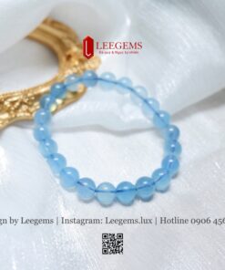 Vòng Đá Aquamarine Tự Nhiên – Bình An, Tình Yêu & May Mắn