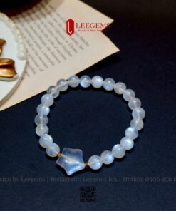 Vòng Tay Đá Moonstone 8li Mix Sao May Mắn – Thanh Khiết & Bình An - Ảnh 6