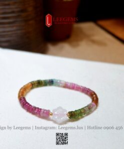 Vòng Tay Đá Tourmaline Cầu Vồng Mix Hoa Mai – Phù Hợp Mọi Mệnh | Leegems - Ảnh 5