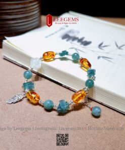 Vòng Tay Ngọc Phỉ Thúy Tuýp A Tự Nhiên Dành Cho Nữ – Phối Charm Sành Điệu, Hỗ Trợ Sức Khỏe & Bình An
