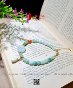 Lắc Tay Ngọc Jadeite Đốt Trúc Mix Charm Ngọc – Thanh Lịch & Phong Thủy - Ảnh 5