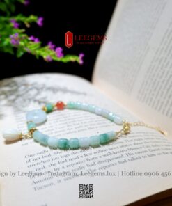 Lắc Tay Ngọc Jadeite Đốt Trúc Mix Charm Ngọc – Thanh Lịch & Phong Thủy - Ảnh 3