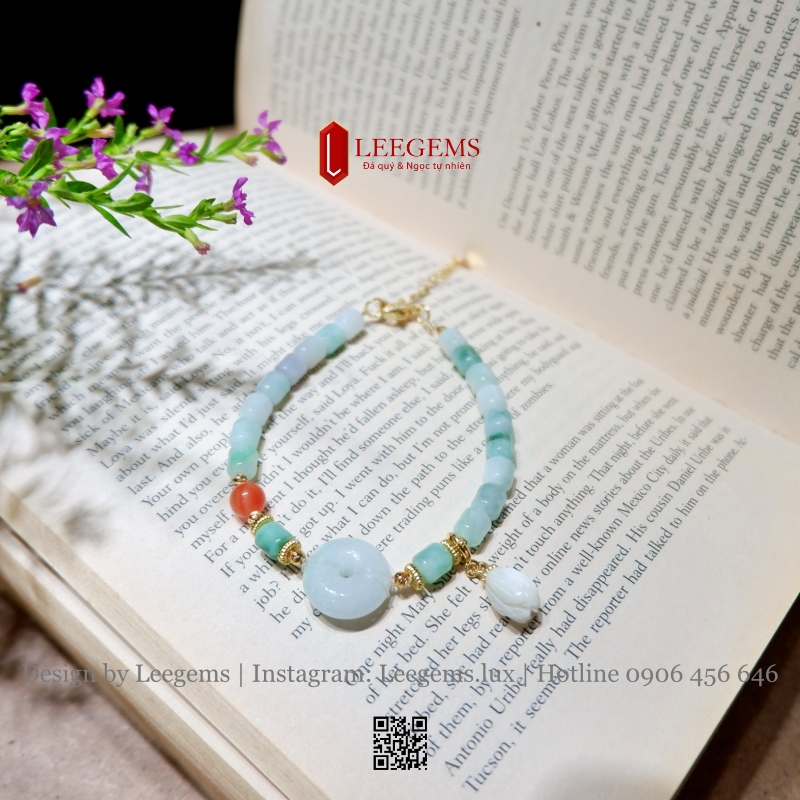 Lắc Tay Ngọc Jadeite Đốt Trúc Mix Charm Ngọc – Thanh Lịch & Phong Thủy