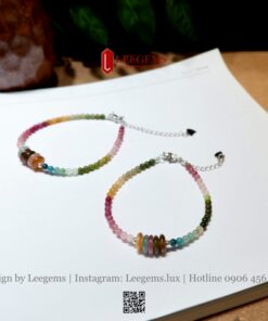Alternative view of Vòng Tourmaline Nhí 3li Mix Ngũ Điếu – Năng Lượng Bảo Hộ & Sắc Màu May Mắn