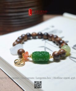Vòng Tay Trầm Hương 8li Mix Charm Ngọc – Quyền Quý, Bình An & Phong Thủy May Mắn - Ảnh 8
