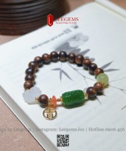 Vòng Tay Trầm Hương 8li Mix Charm Ngọc – Quyền Quý, Bình An & Phong Thủy May Mắn - Ảnh 6