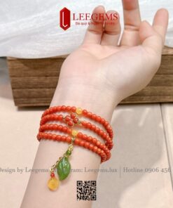 Alternative view of Chuỗi Ngọc Nam Hồng thiên nhiên mix Charm Ngọc – Trang sức phong thủy sang trọng, hợp mọi mệnh | Leegems