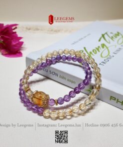 Chuỗi Vòng Tay Đá Amethyst Mix Đá Citrine 6li – Sự Hài Hòa Giữa Trí Tuệ, Tài Lộc & Bình An 1. Giới thiệu sản phẩm I Leegems - Ảnh 5