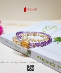 Chuỗi Vòng Tay Đá Amethyst Mix Đá Citrine 6li – Sự Hài Hòa Giữa Trí Tuệ, Tài Lộc & Bình An 1. Giới thiệu sản phẩm I Leegems - Ảnh 4