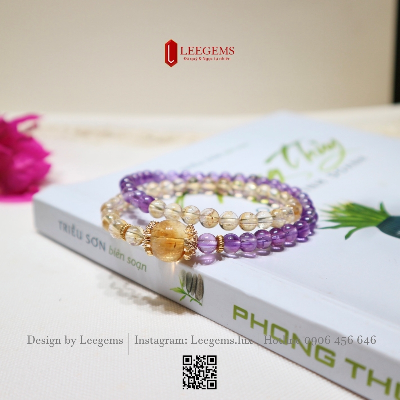 Chuỗi Vòng Tay Đá Amethyst Mix Đá Citrine 6li – Sự Hài Hòa Giữa Trí Tuệ, Tài Lộc & Bình An 1. Giới thiệu sản phẩm I Leegems - Ảnh 4