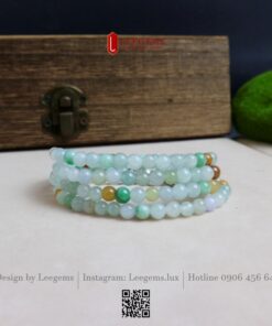 Chuỗi Ngọc Phỉ Thúy Đa Bảo 5li – Sắc Màu Của Tài Lộc, Hạnh Phúc & Bình An I Leegems
