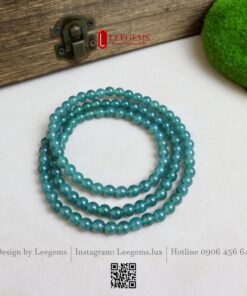 Alternative view of Chuỗi Ngọc Phỉ Thúy Lam Chủng Tuýp A 6li – Thanh Khiết, Sang Trọng & Mang Lại Bình An