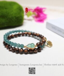 Chuỗi Ngọc Phỉ Thúy Lam Băng Mix Trầm Sánh 6li – Sự Kết Hợp Giữa Thanh Khiết & Linh Khí Thiên Nhiên I Leegems