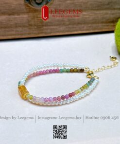 Lắc tay Đá Tourmaline mix Ngọc Trai & Charm Ngọc – Lắc tay phong thủy đẹp, hợp mọi mệnh | Leegems - Ảnh 6