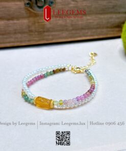 Lắc tay Đá Tourmaline mix Ngọc Trai & Charm Ngọc – Lắc tay phong thủy đẹp, hợp mọi mệnh | Leegems