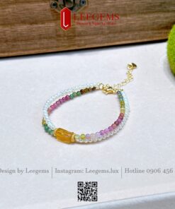 Lắc tay Đá Tourmaline mix Ngọc Trai & Charm Ngọc – Lắc tay phong thủy đẹp, hợp mọi mệnh | Leegems - Ảnh 3