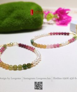 Lắc Tay Đá Tourmaline 4.5li Mix Ngọc Trai – Thanh Lịch, Nữ Tính & Đầy Năng Lượng Tích Cực