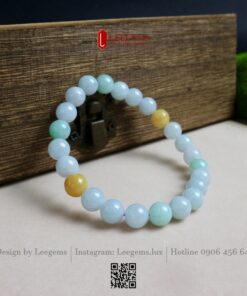 Vòng Tay Ngọc Phỉ Thúy Đa Bảo Tuýp A 8li – Biểu Tượng Của Tài Lộc, Bình An & Trường Thọ I Leegems