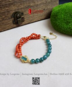Lắc Tay Ngọc Lam Mix Ngọc Nam Hồng – Sắc Màu Tài Lộc, Tình Duyên & Bình An