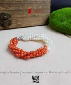Vòng Tay Ngọc Nam Hồng Mix Ngọc Trai – Sự Kết Hợp Hoàn Hảo Giữa Quý Phái & May Mắn I Leegems