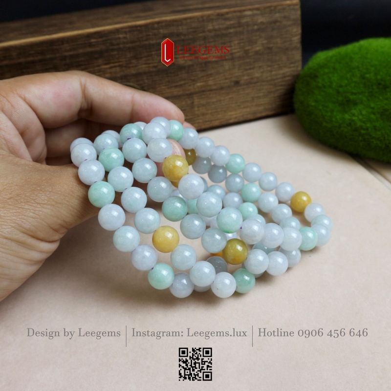 Vòng Tay Ngọc Phỉ Thúy Đa Bảo Tuýp A 8li – Biểu Tượng Của Tài Lộc, Bình An & Trường Thọ I Leegems - Ảnh 4
