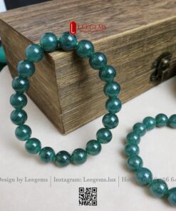 Vòng Tay Phỉ Thúy Lam Chủng Tuýp A 10li – Đá Tự Nhiên Cao Cấp, Mang Lại Bình An & Tài Lộc | Leegems