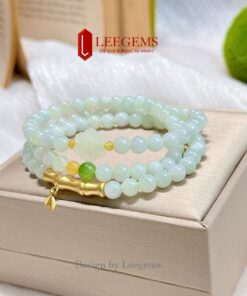Alternative view of Chuỗi Ngọc Cẩm Thạch Tuýp A – size 6li mix Charm Ngọc – Trang sức thanh lịch, đem lại bình an & may mắn I Leegems