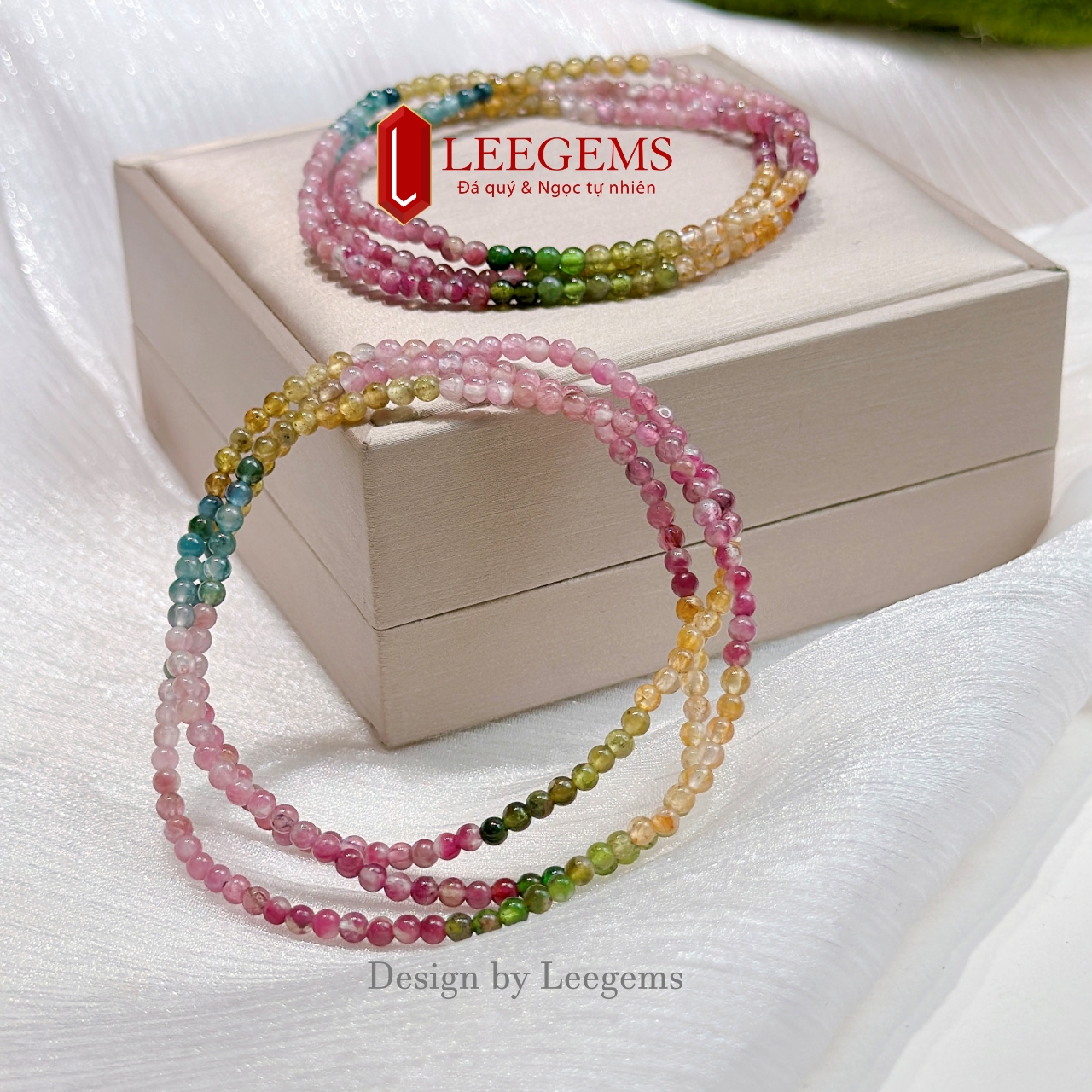 Chuỗi Vòng Tay Đá Tourmaline Đa Sắc – size nhí 2,9 li – Năng lượng mạnh mẽ, sắc màu rực rỡ & hợp tất cả mệnh I Leegems - Ảnh 5