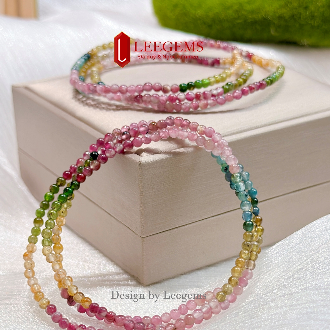 Chuỗi Vòng Tay Đá Tourmaline Đa Sắc – size nhí 2,9 li – Năng lượng mạnh mẽ, sắc màu rực rỡ & hợp tất cả mệnh I Leegems - Ảnh 3