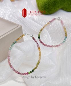 Alternative view of Lắc Tay Đá Tourmaline Đa Sắc Tự Nhiên – Size Nhí 2,9 li – Nhẹ nhàng, tinh tế & hợp TẤT CẢ MỆNH