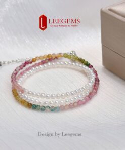 Alternative view of Vòng Tay/ Vòng Cổ Đá Tourmaline Nhí mix Ngọc Trai Keshi – Thanh lịch, nữ tính & hợp TẤT CẢ MỆNH I Leegems
