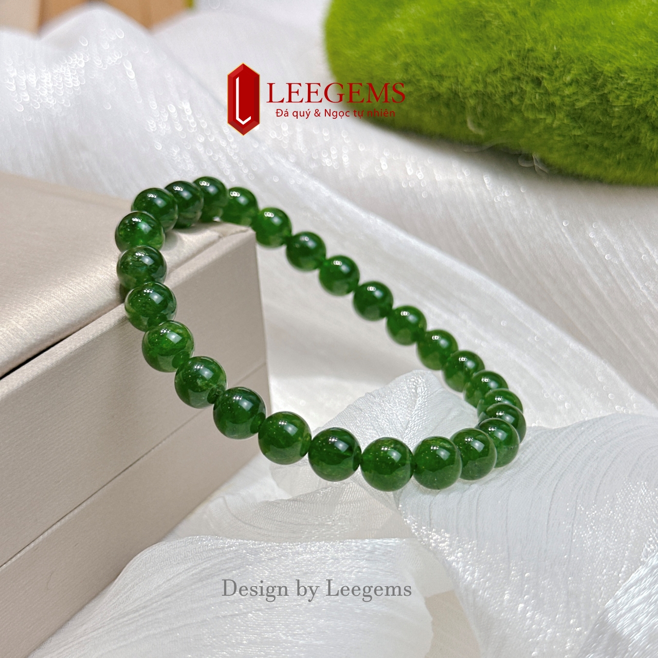 Vòng tay đá Diopside tự nhiên Vip size 7li & 8li – Hợp mệnh Hỏa & Mộc | Leegems - Ảnh 8