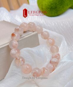Alternative view of Vòng tay đá Hoa Đào– size 10 li – hợp tất cả mệnh | Leegems