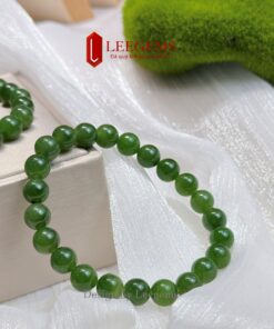 Alternative view of Vòng tay Ngọc Bích thiên nhiên loại đẹp – size 8 li – hợp tất cả mệnh | Leegems