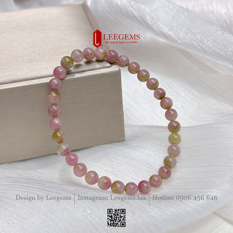 Vòng Tay Tourmaline Dưa Hấu - Trong Màu - Tự Nhiên – Size 4.3 mm & 5.5 mm Hợp tất cả mệnh I Leegems - Ảnh 4