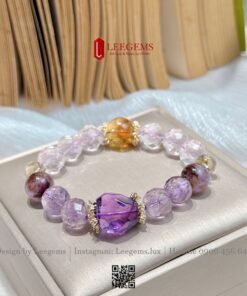 Vòng Tay Thạch Anh Tím Cắt Giác Mix Charm – Đánh Thức Sự Sang Trọng & Bình An I Leegems - Ảnh 3