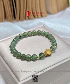 Vòng Tay Thạch Anh Tóc Xanh 6.5Li Mix Charm Hoa Sen S925 – Vẻ Đẹp Thanh Khiết & Khơi Nguồn Thịnh Vượng I Leegems - Ảnh 4
