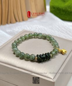 Vòng Tay Thạch Anh Tóc Xanh 6.5Li Mix Ngũ Điếu – Biểu Tượng Của Tài Lộc Và Sự Toàn Diện I Leegems - Ảnh 4