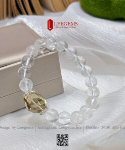 Vòng Tay Thạch Anh Trắng Mix Citrine Cắt Giác – Biểu Tượng Của Sự Thanh Khiết Và Thịnh Vượng I Leegems - Ảnh 3